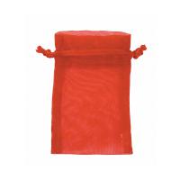Organza drawstring pouch (Red)-1 3/4